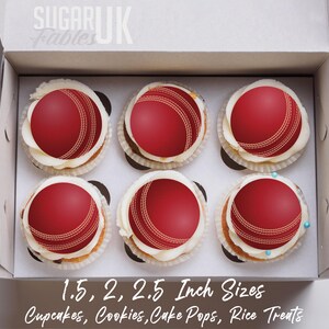 Cricket Party Essbare Topper, Zuckerguss Blätter, Oblatenpapier, 6,5 cm Glutenfrei & Nussfrei