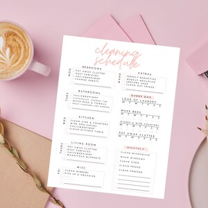 Weekly Cleaning Checklist | Printable | Instant Download | Cleaning Schedule