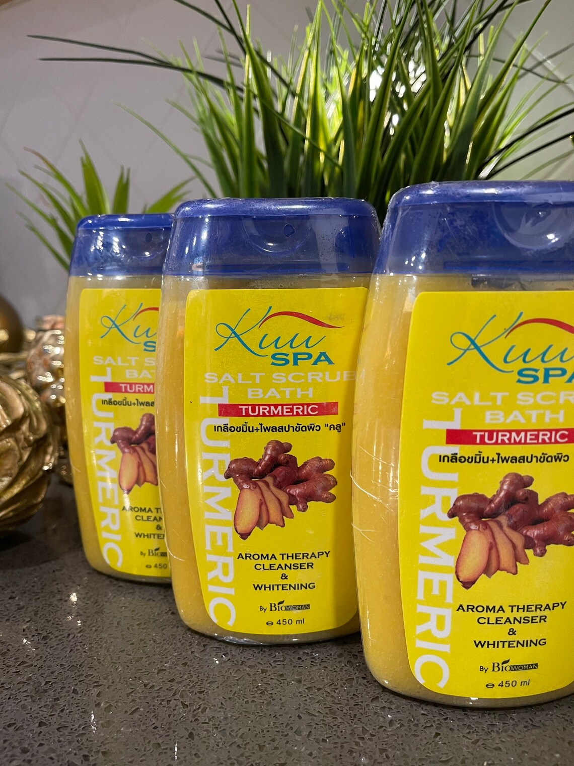 KUU Spa Salt Scrub Bath Turmeric Therapy Cleanser & Whitening Etsy