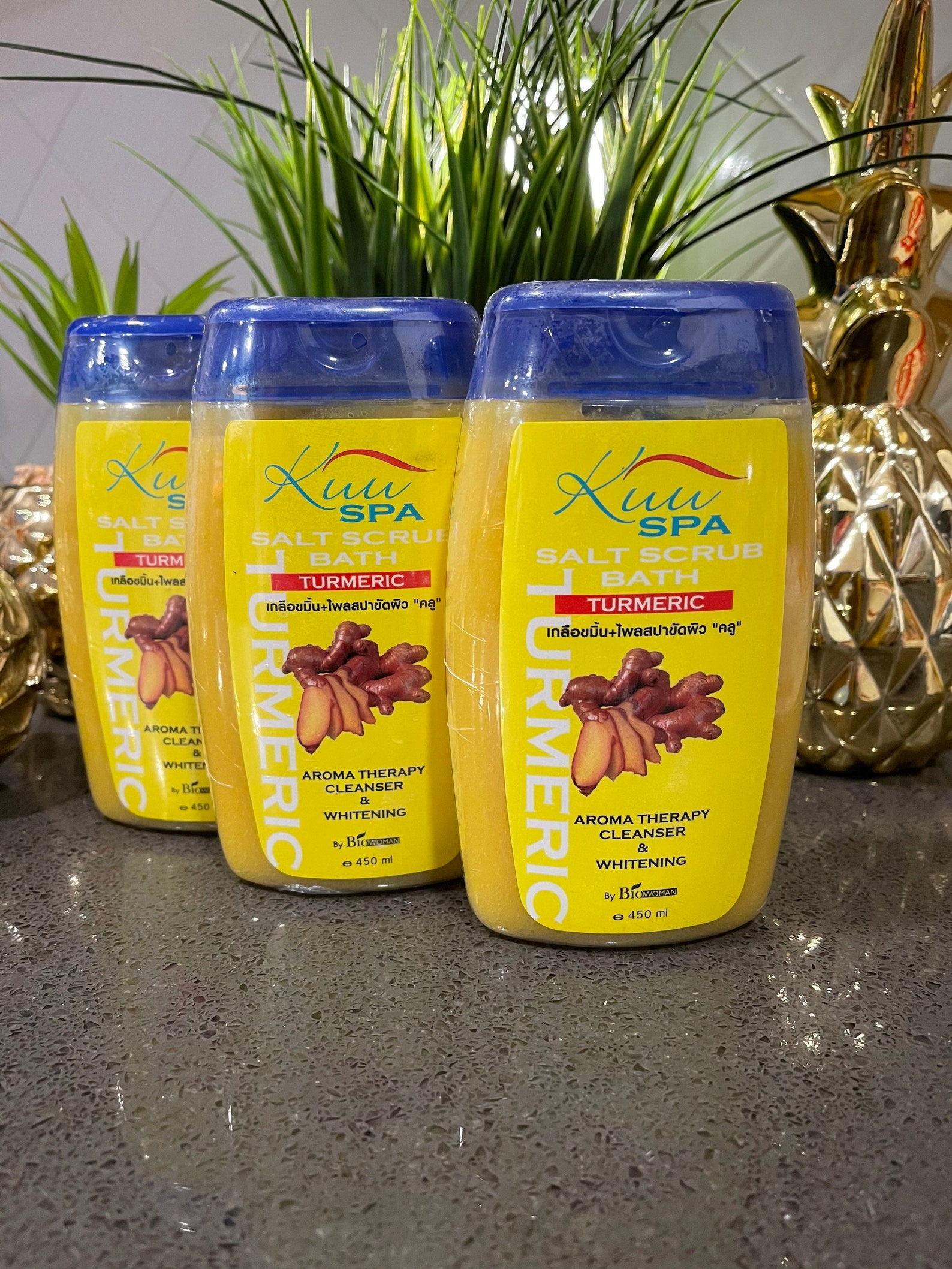 KUU Spa Salt Scrub Bath Turmeric Therapy Cleanser & Whitening Etsy