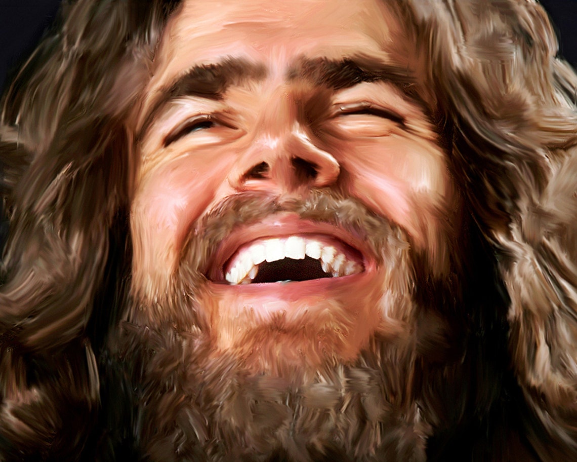 Jesus Art laughing Jesus. by Deb Minnard A - Etsy Sweden