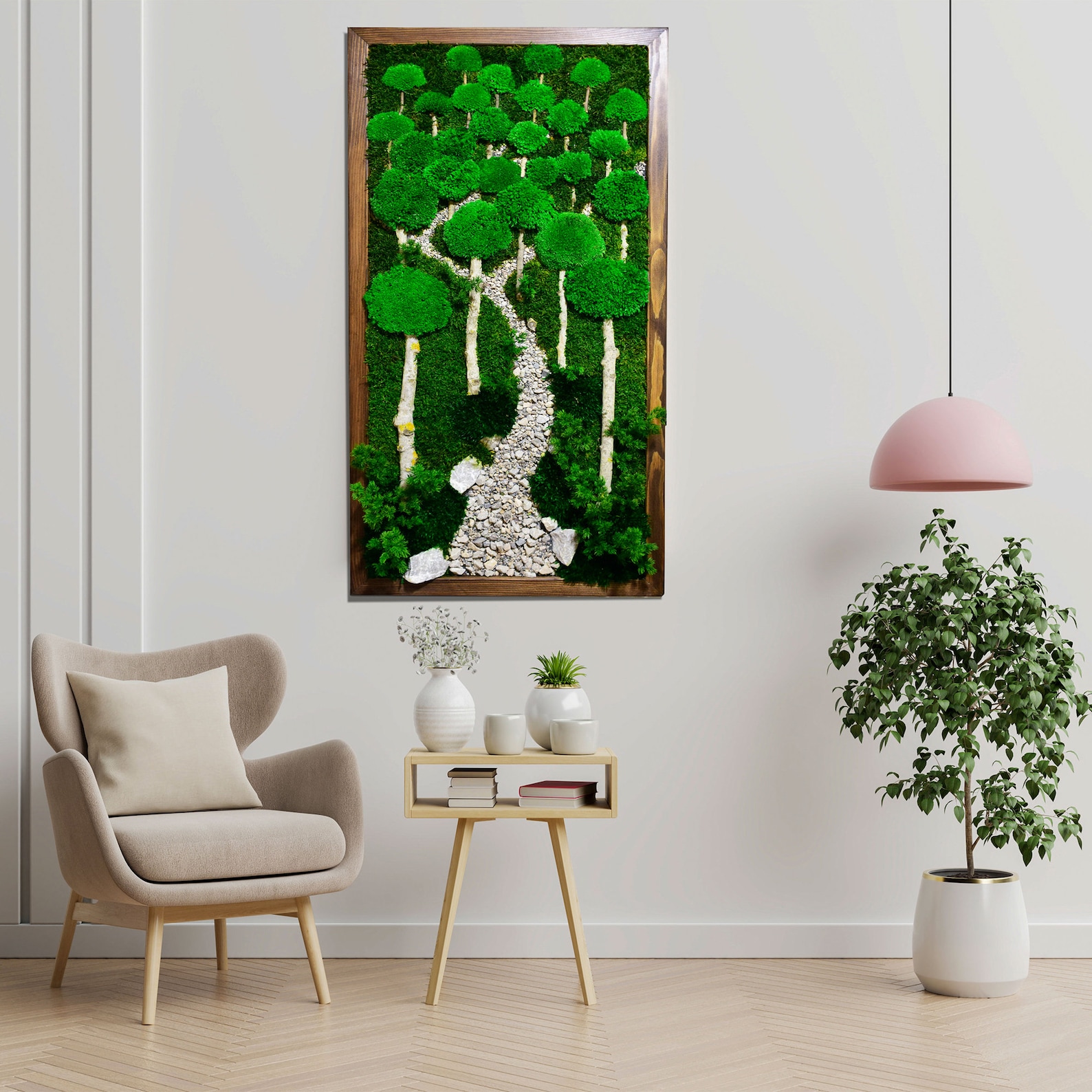 Moss Wall Art Moss Wall Decor Preserved Moss Art Framed Etsy