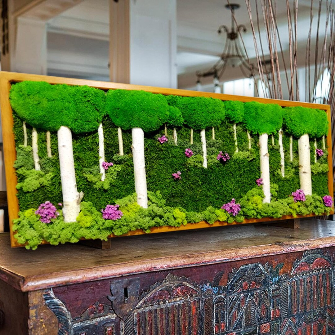 Moss Wall Art Handmade Natural Wall Decor, Handmade and Natural Home