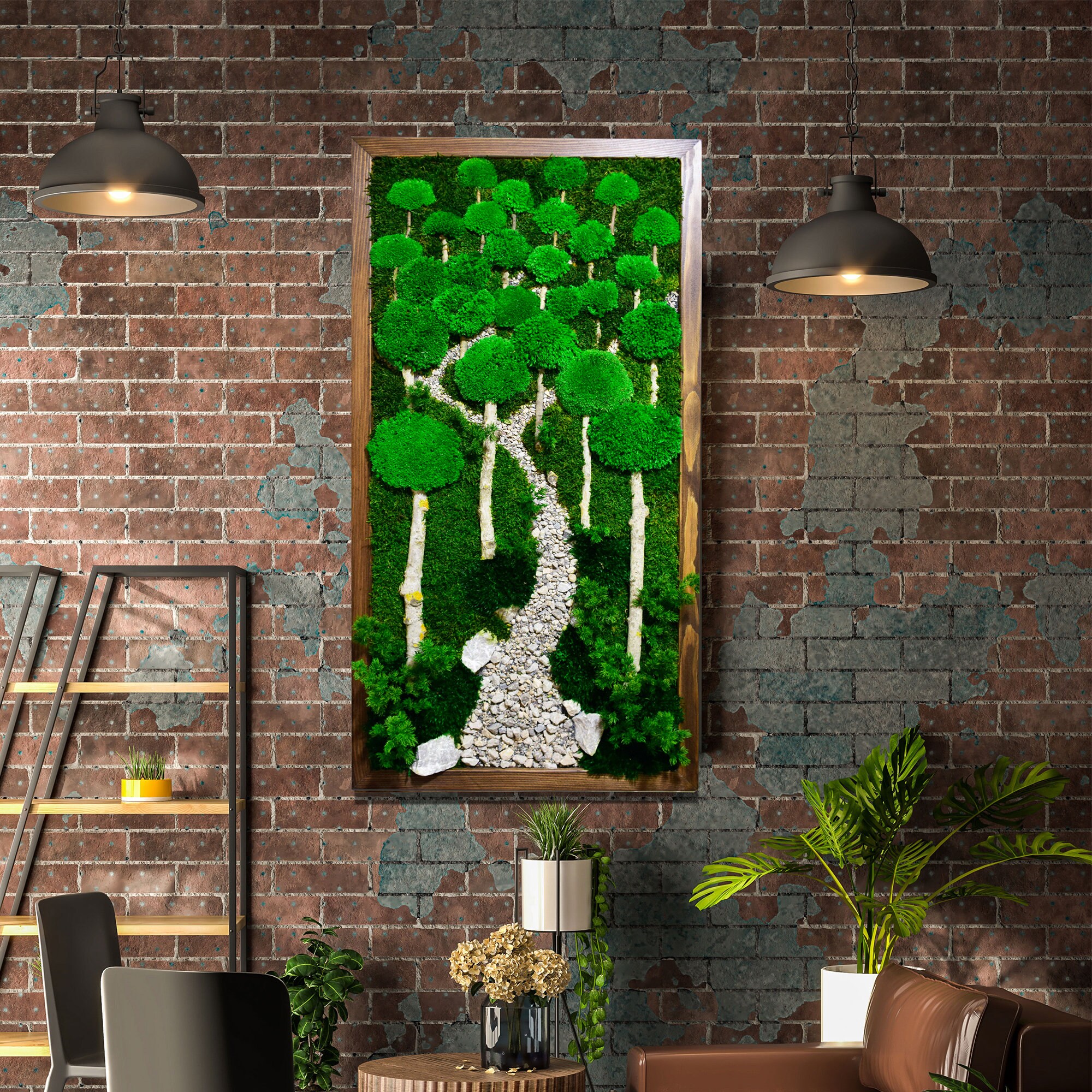 Moss Wall Art Moss Wall Decor Preserved Moss Art Framed Etsy