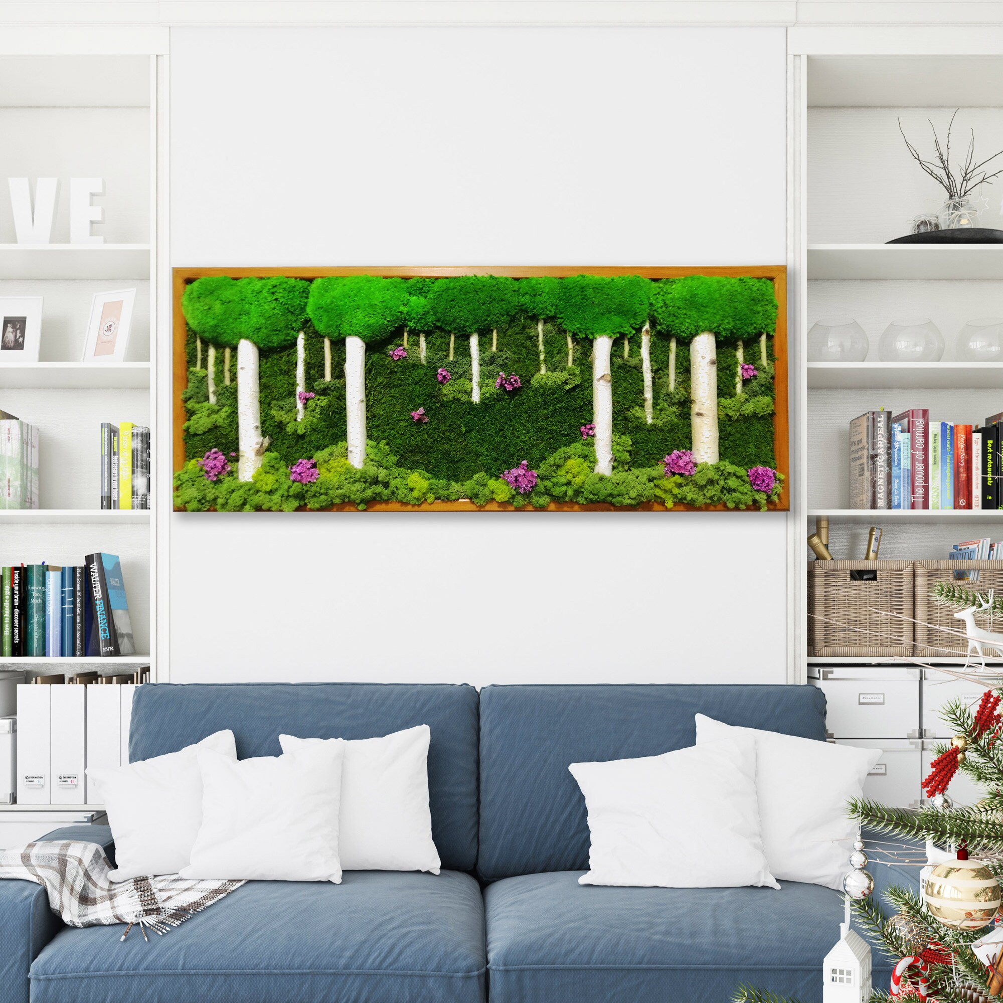 Moss Wall Art Handmade Natural Wall Decor, Handmade and Natural Home