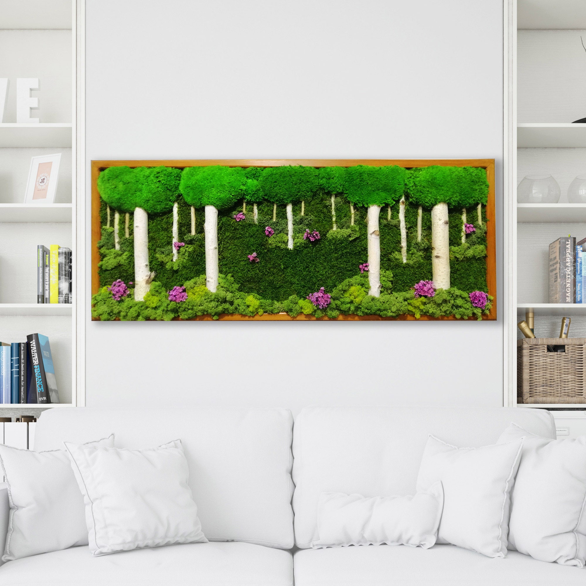 Moss Wall Art Handmade Natural Wall Decor, Handmade and Natural Home