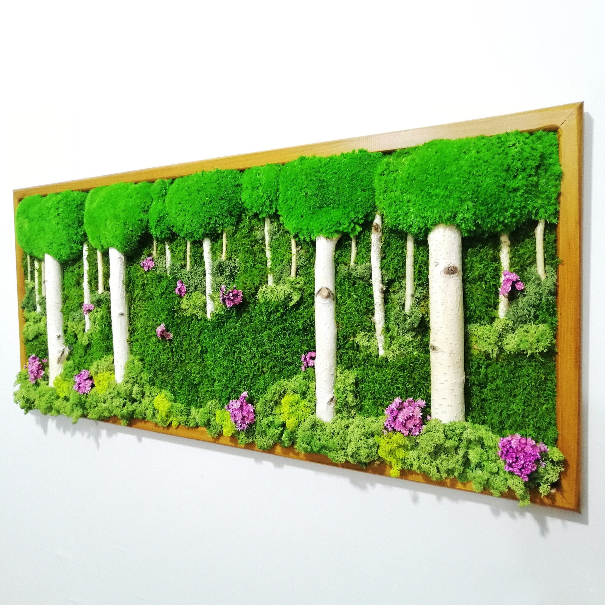 Moss Wall Art Handmade Natural Wall Decor, Handmade and Natural Home