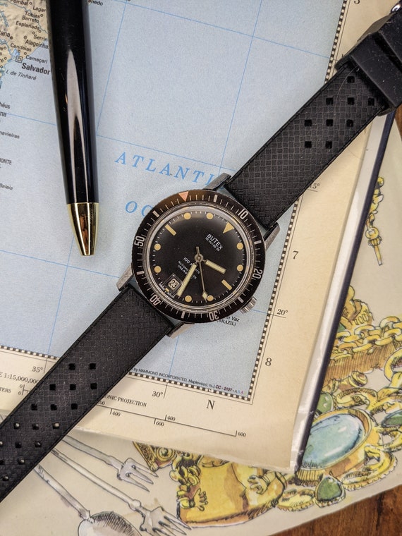 Butex Skin Diver Automatic Swiss Watch (c. 1965) Gem