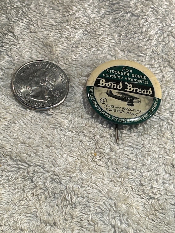 Antique Pin, 1930's Bond Bread Advertising Pin - … - image 3