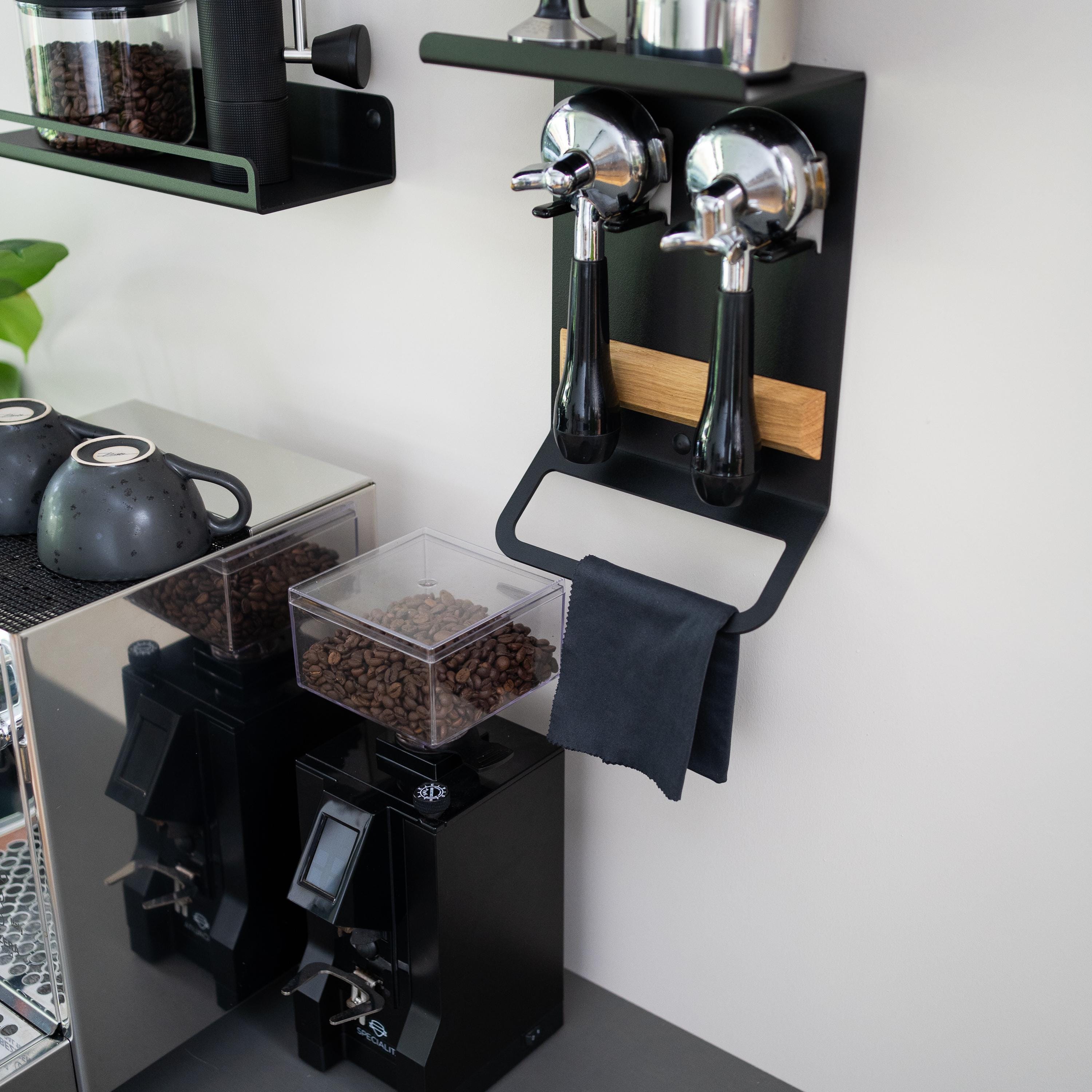 FLATE® Towel Rack: il piccolo porta-asciugamani da parete per baristi per gli accessori da caffè