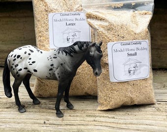 Cama para caballos modelo: virutas de madera de pino para Breyer, Schleich y CollectA