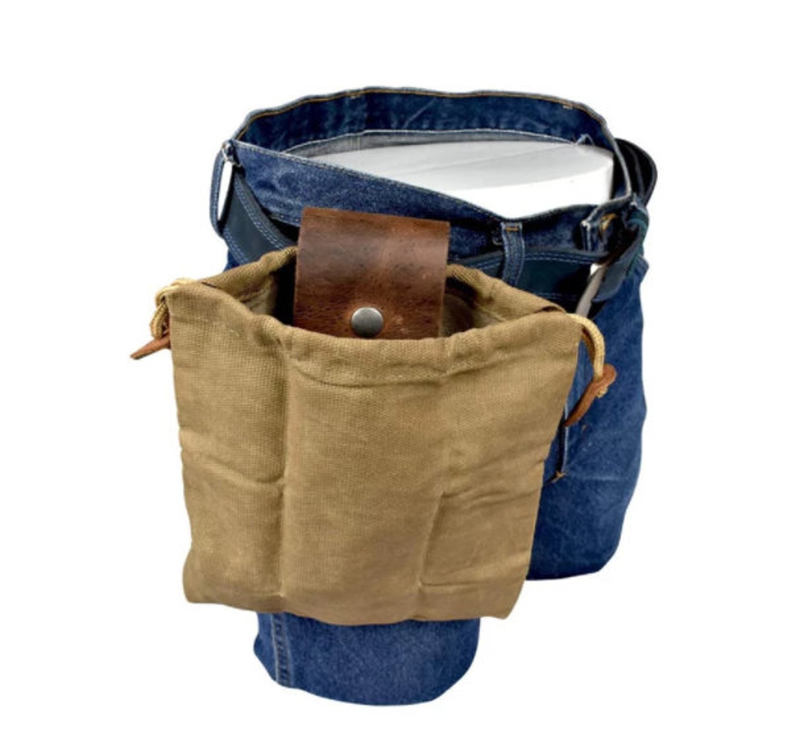 Leather Canvas Bushcraft Bag Canvas Foraging Pouch for Hiking Etsy