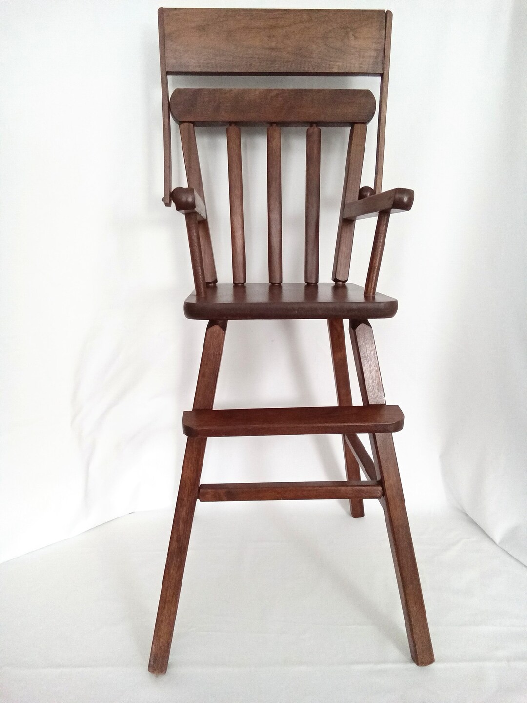 Vintage Doll Solid Wood High Chair 1975 Etsy