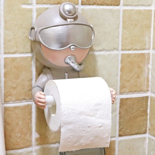 Diver Toilet Paper Holder Tissue Bathroom Decor Ocean Tissue Holder Wall-Mounted Halloween Gift