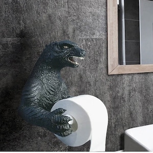 Godzilla Porta carta igienica Tissue Bagno Decor Porta fazzoletti di dinosauro a parete