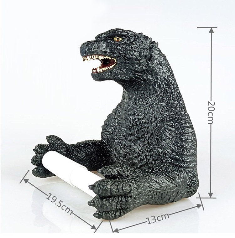 Godzilla Toilet Paper Holder: Resin Dinosaur Bathroom Decor - Etsy
