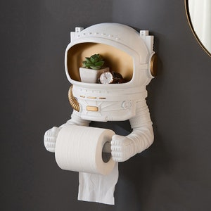 Astronaut Toilet Paper Holder Tissue Bathroom Decor Space Tissue Holder Wall-Mounted Halloween Gift. Toilettenpapier Halterung