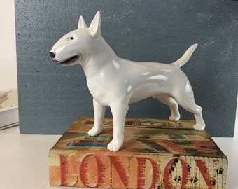 Graffiti Bull Terrier Statue: Street Art Dog Decor
