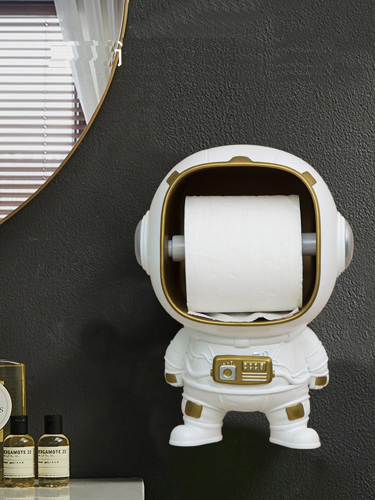 Astronaut Toilet Paper Holder Tissue Bathroom Decor Space Tissue Holder Wall-Mounted Halloween Gift
