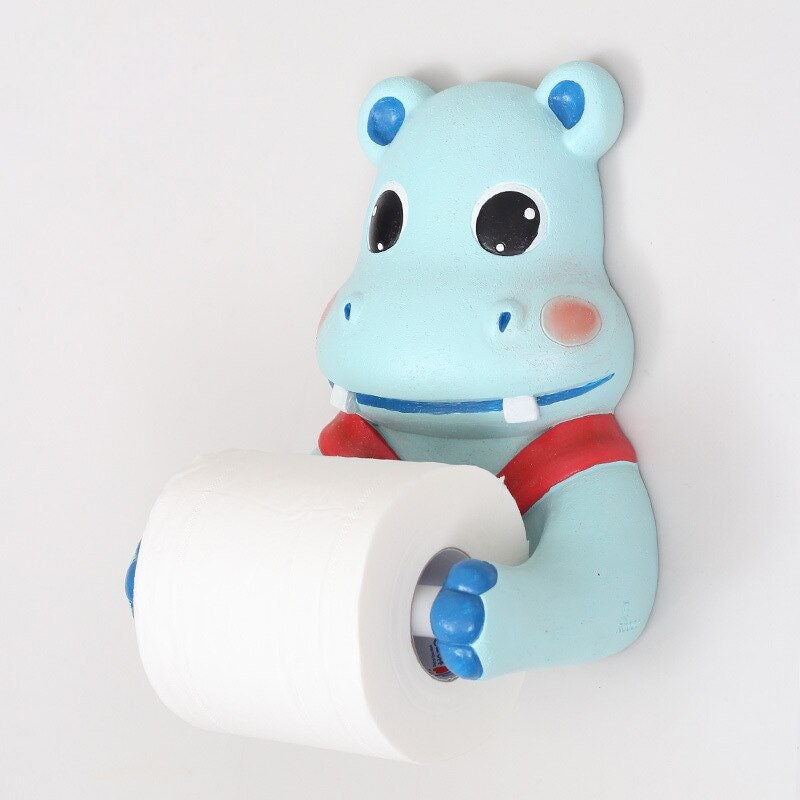 Brass Tissue Roll Paper Holder Hang ฺBIG FROG Vintage Toilet