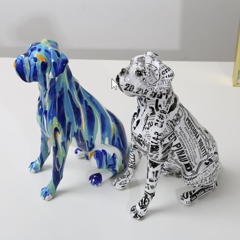 Graffiti Boxer Dog Statue Street Art Boxer Dog Gift for Home Etsy