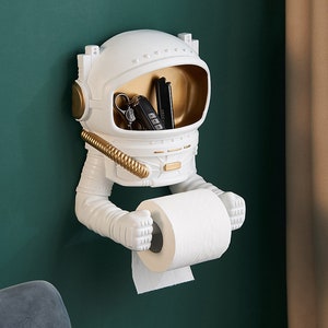 Astronaut Toilet Paper Holder Tissue Bathroom Decor Space Tissue Holder Wall-Mounted Halloween Gift. Toilettenpapier Halterung