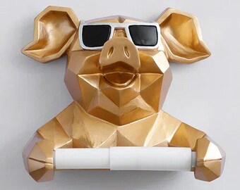 Lustiger Tier-Toilettenpapierhalter – Wandmontiert, Aus Eisen, Ca. 36 X 12 X 20 Cm