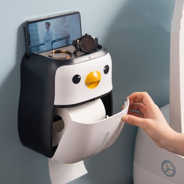 Penguin Toilet Paper Holder Animal Toilet Paper Tissue Box Bathroom Decor Bathroom Storage Toilettenpapier Halterung