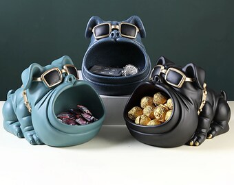 Big Mouth Dog Figure Sculpture: Key & Candy Storage, Living Room Decor