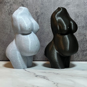 Pregnant Woman Sculpture: Body Positive Art Decor (8&quot;)
