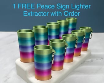 3D Printed Bic Lighter Case Sleeve, Keychain, Custom Colors