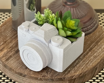 Camera Planter Succulent Pot Photographer Home Decor, Decor Planter, Great Gift Ideas
