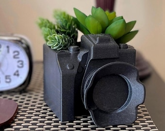 Camera Planter Succulent Pot Photographer Home Decor, Camera Decor Planter, Great Gift Ideas