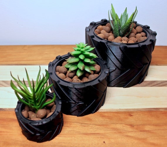 Essence Mini Planters Set of 3 Indoor Small Succulent Planters