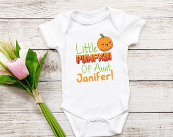 Personalized Baby bodysuit, Baby & Aunt bodySuit,