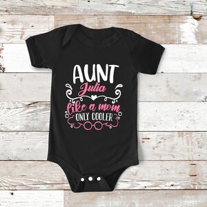 Personalized Baby bodysuit, Baby & Aunt bodySuit,