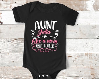 Personalized Baby bodysuit, Baby & Aunt bodySuit,