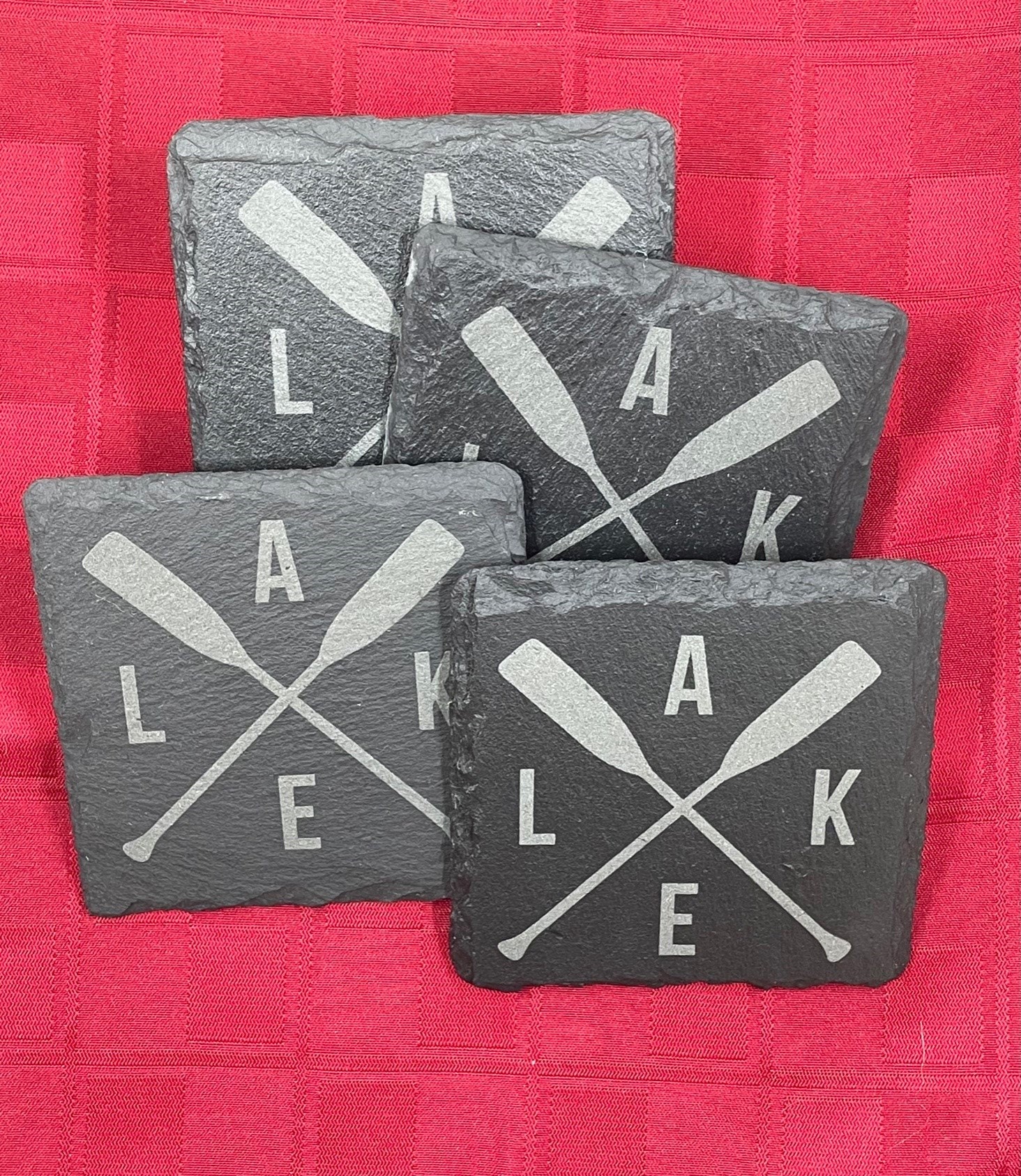 Slate coasters set of 4 Etsy