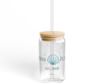 Cousins Beach glazen beker van 16 oz, geïnspireerd op TSITP