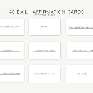 Je suis des cartes d'affirmation, des affirmations quotidiennes, des affirmations positives, des cartes d'intention, des affirmations imprimables, des déclarations quotidiennes, des affirmations