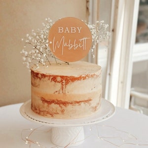 Baby Shower Cake Topper | Custom Acrylic Cake Topper