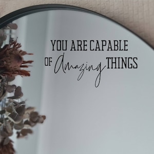 Inspirational Mirror Decal | Positive Affirmation Sticker