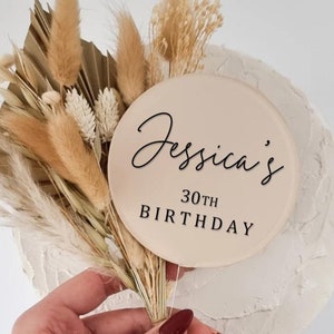 Personalized Cake Topper paddle | Acrylic Cake Topper | 1st 18th 21st 30th 50th Birthday Cake