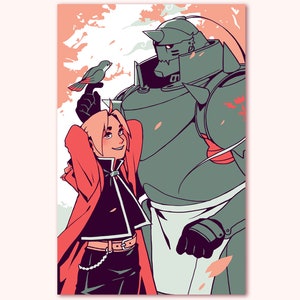 Impresión artística de Edward y Alphonse de Fullmetal Alchemist (11 x 17)