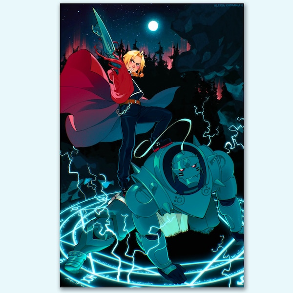 Fullmetal Alchemist Edward and Alphonse 11x17 Art Print