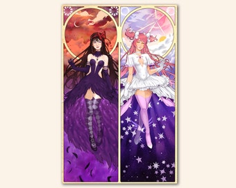 Devil Homura and Goddess Madoka Art Nouveau 11 x 17 Art Print