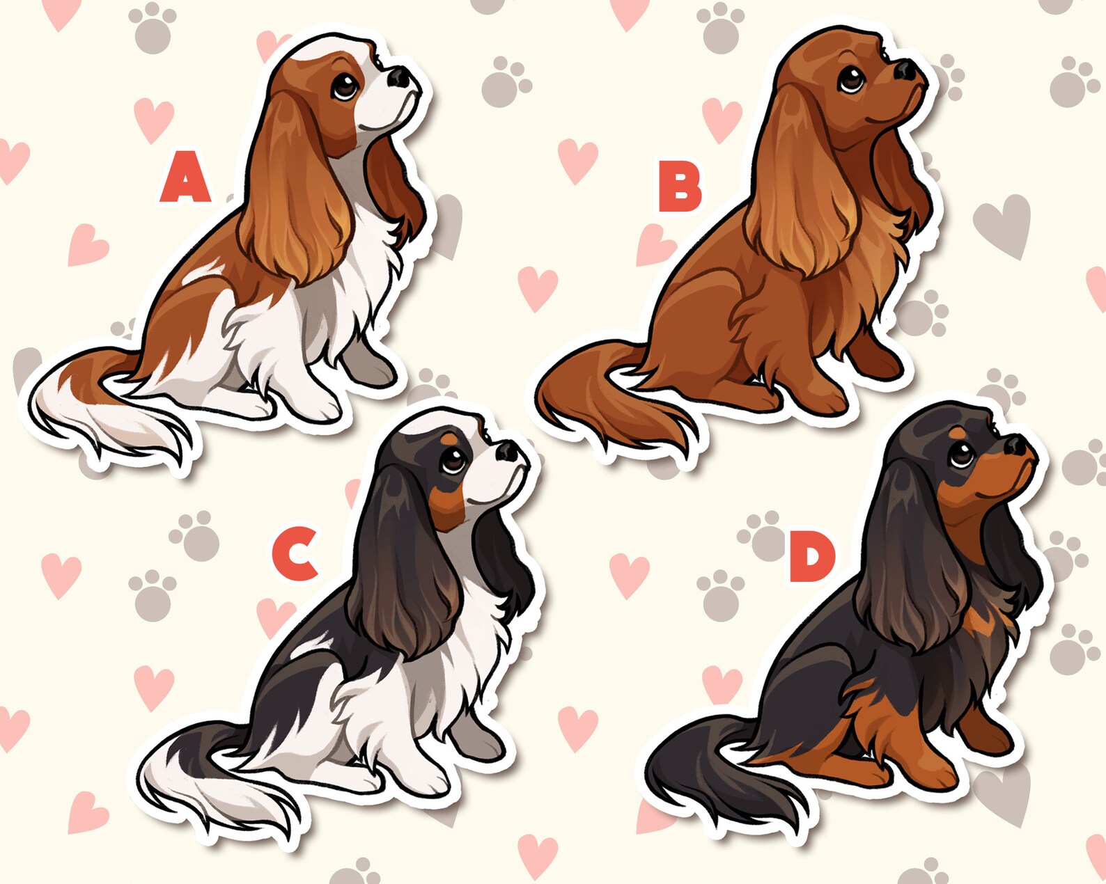 Dog Sticker | Cavalier King Charles Spaniel Sticker | Waterproof, Vinyl ...
