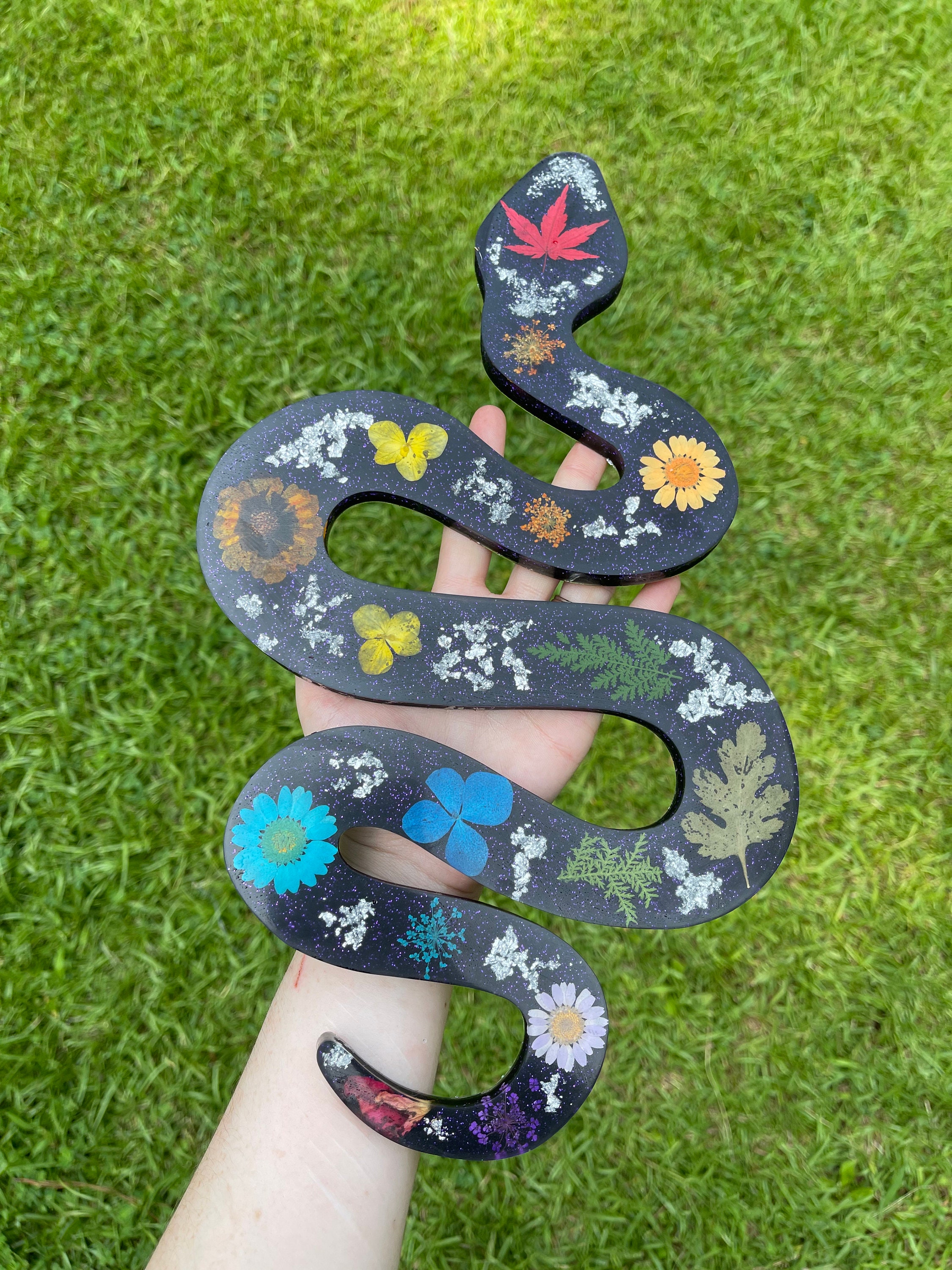 Snake decor / Resin snake Spooky Decor Halloween decor Etsy