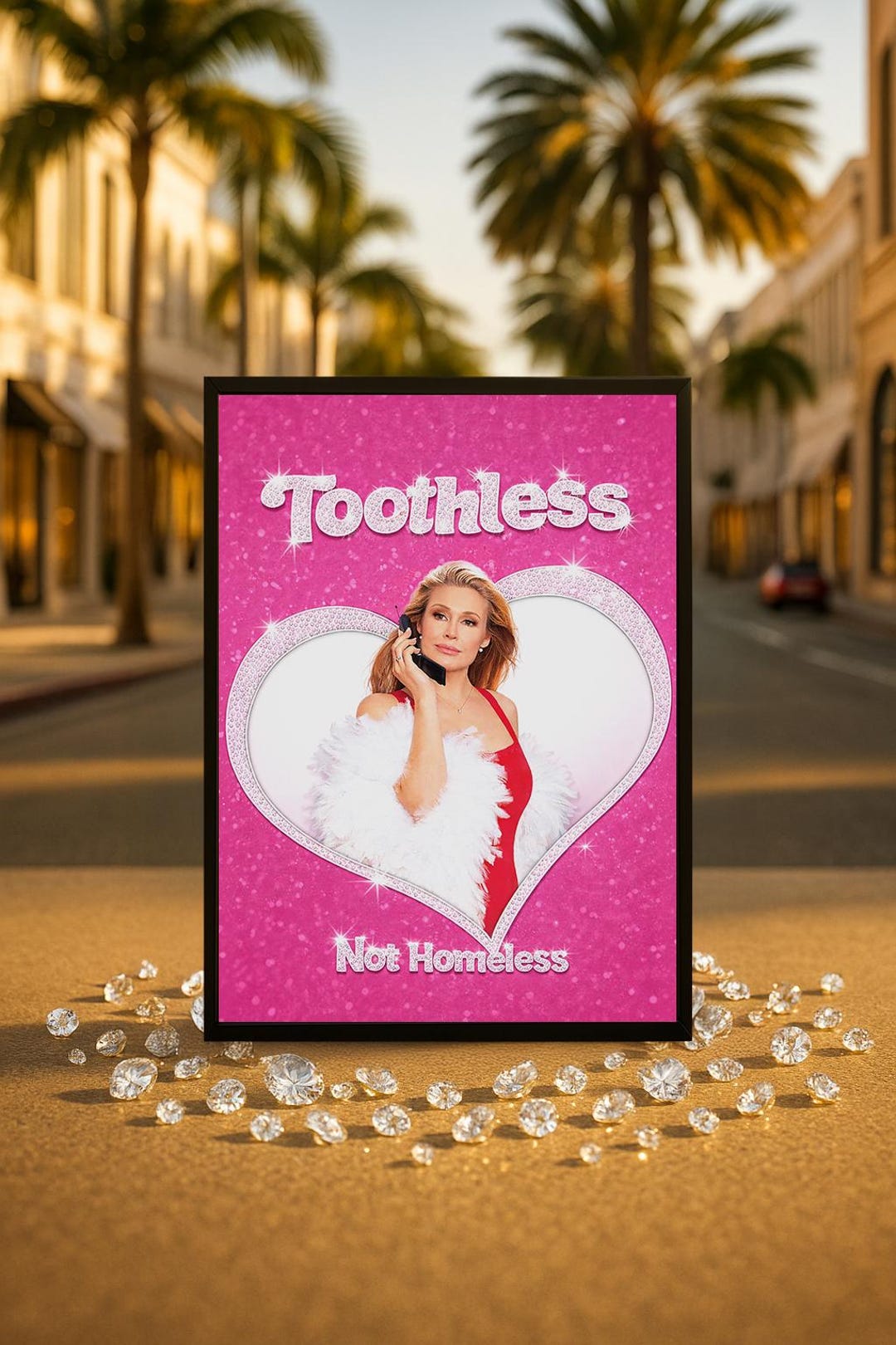 Toothless Homless Toothless Not Homeless Poster - Clueless Movie Parody - Kathy Hilton ...