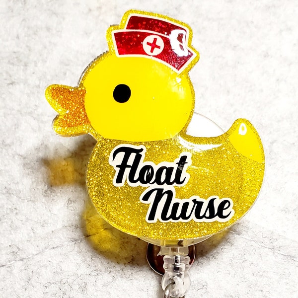 Float Nurse badge reel | Medical Cute Float duck nurse | Ducky Duck float nurse